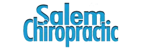 Logo with the words “Salem Chiropractic” in bold, light blue letters